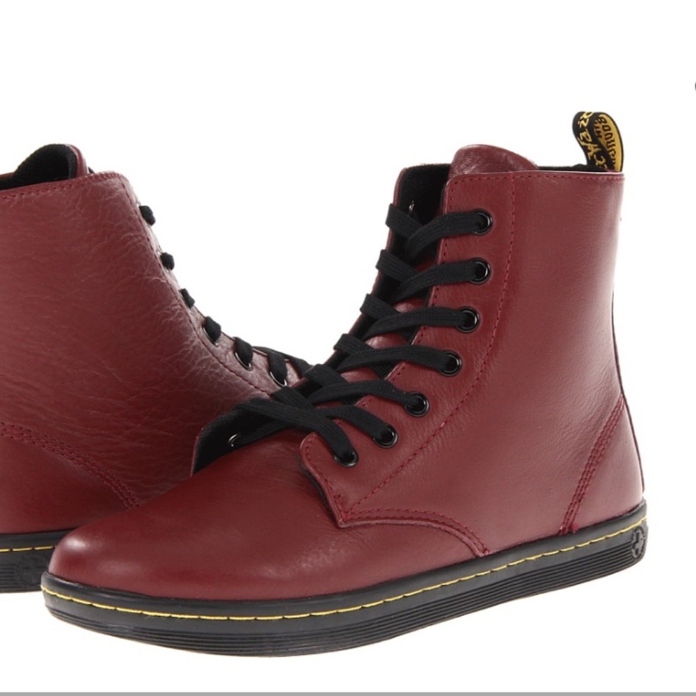 Dr. Martens Leyton 7-eye Ladies Boot: Cherry Red: US 7